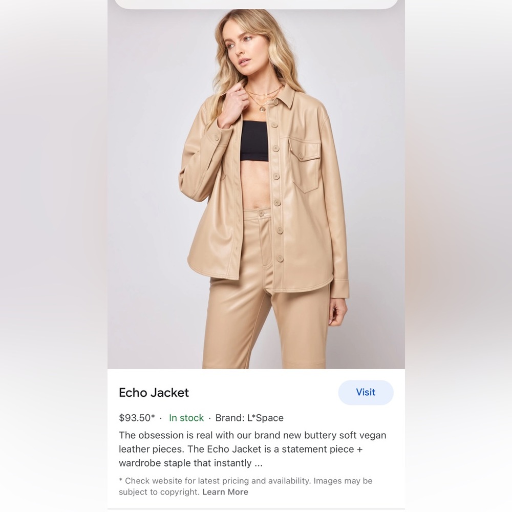 L Space Echo Jacket In Cream, Small - image 5